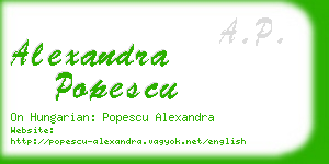 alexandra popescu business card